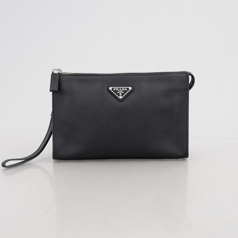 Prada, clutch.