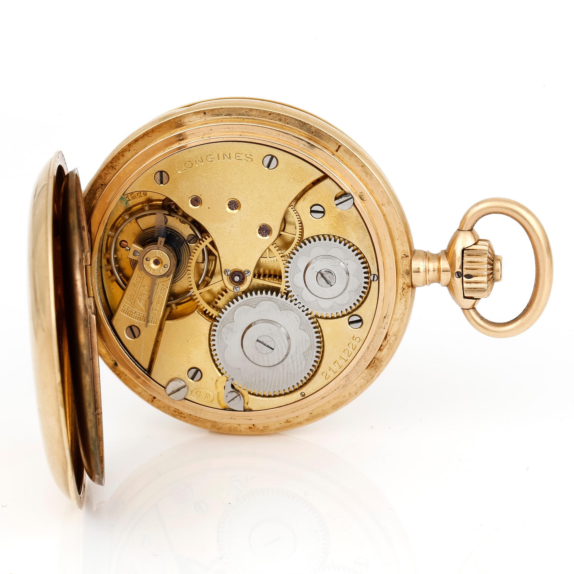FICKUR, 18K guld, Longines, vikt ca 98g.