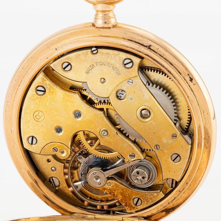 Halda, pocket watch, hunter, 52 mm.