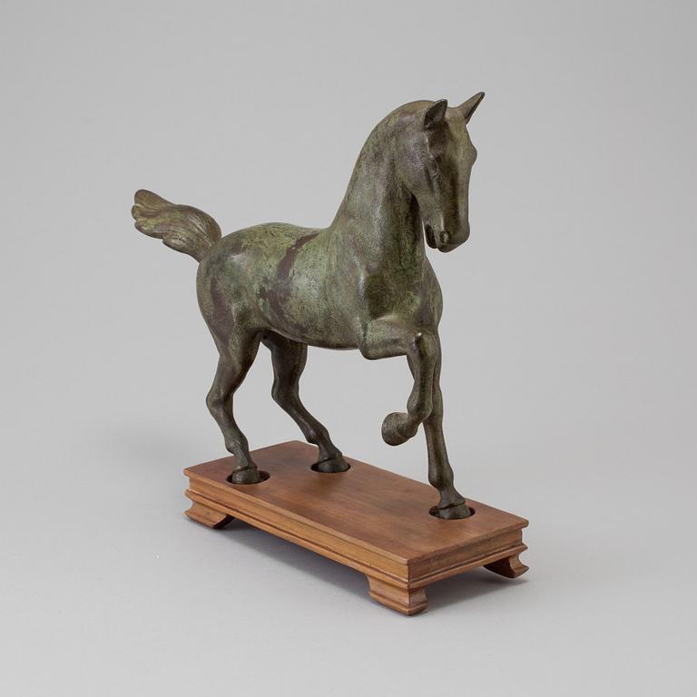A late 20th century bronze sculpture.