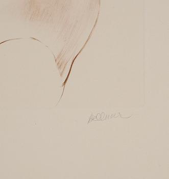 HANS BELLMER, färgetsning, signerad med blyerts och numrerad E.A.