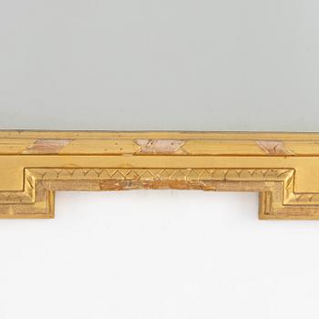 A Gustavian giltwood mirror by J. Åkerblad (master in Stockholm 1758-99).