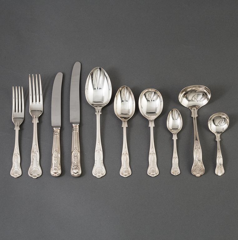 BESTICKSERVIS, 90 delar, nysilver, "Fransk Lilja", Sheffield, England.