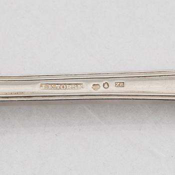 Jacob Engelberth Torsk, 62-pieces of "Gammal Fransk" silver flatwear, Stockholm, Sweden, 1902-1903.
