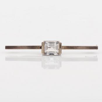 Wiwen Nilsson, sterling silver and rock crystal brooch.