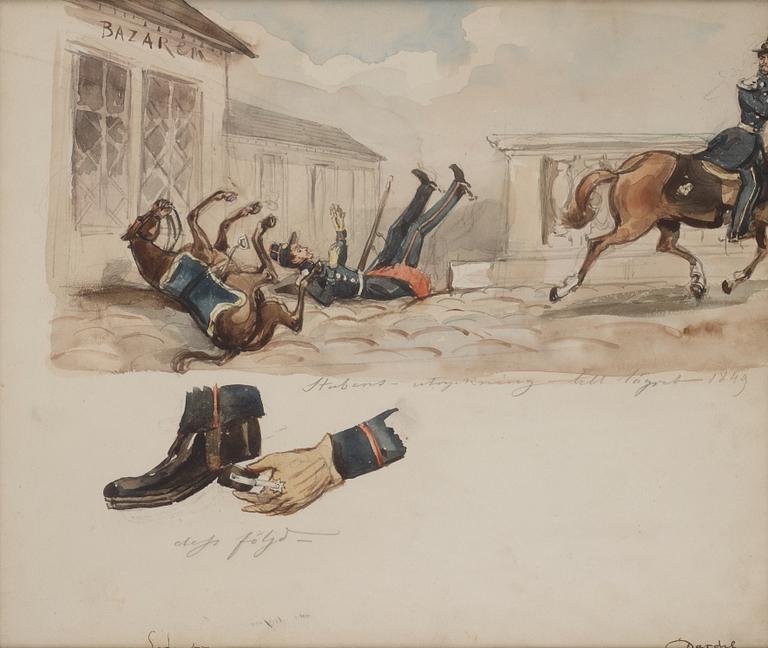 Fritz von Dardel,  "Stabens utryckning till lägret 1849”.