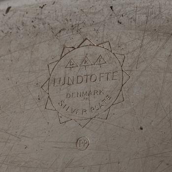 Twelve second half of the 20th Century silver plated plates by Lundtofte, Denmark.