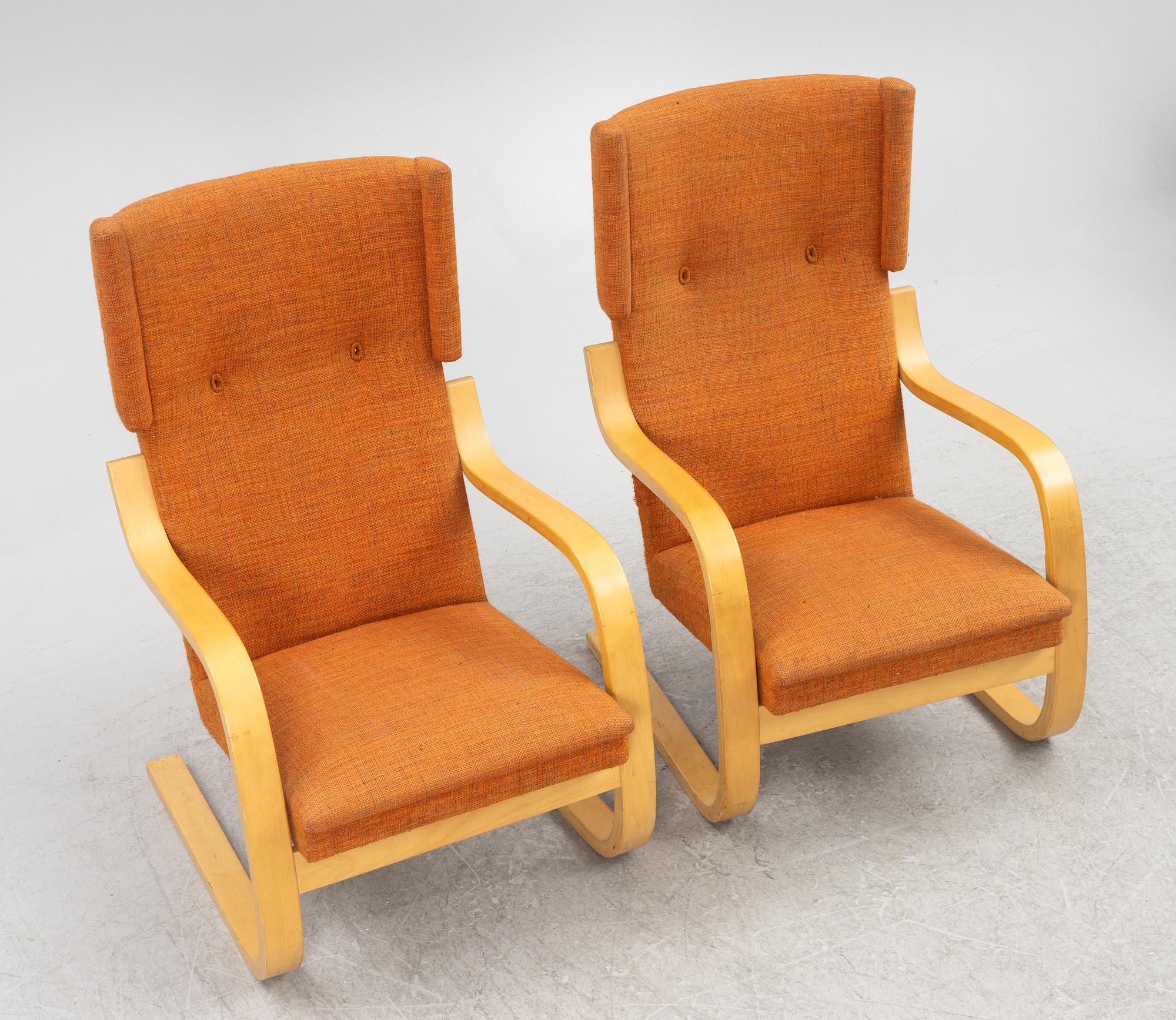 Alvar Aalto, armchairs, a pair, model 401, Artek, Finland.