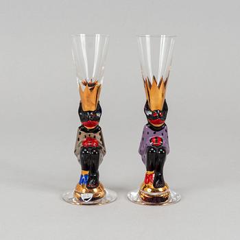 12 glasses from "Nobelservisen" by Gunnar Cyrén, Orrefors.