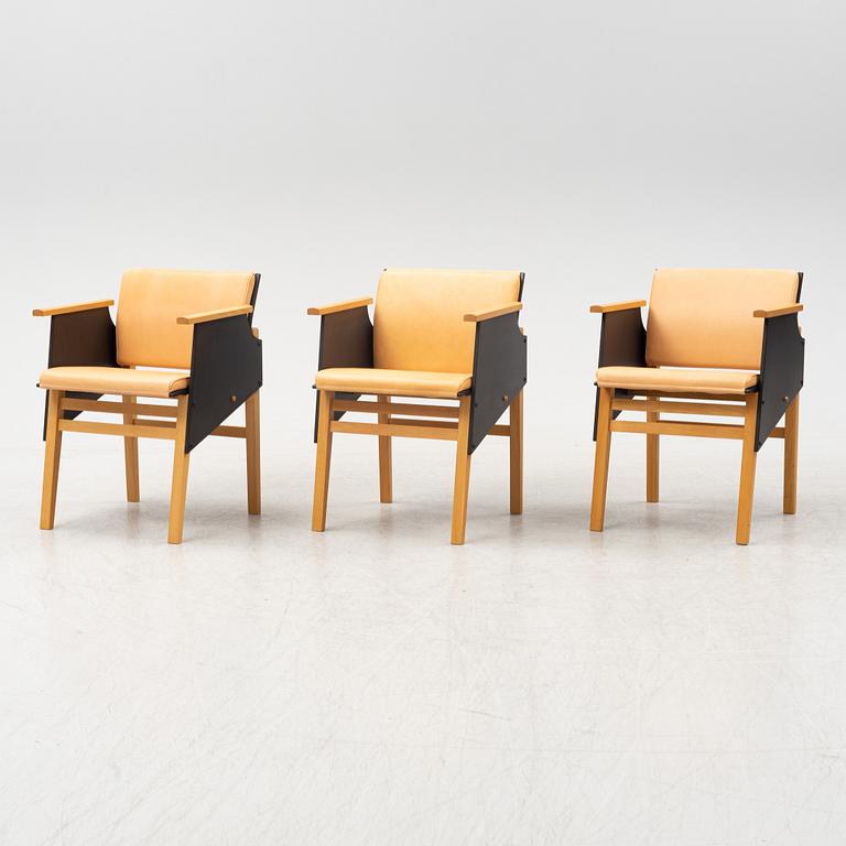 Torbjörn Ahlström, three beech armchairs.