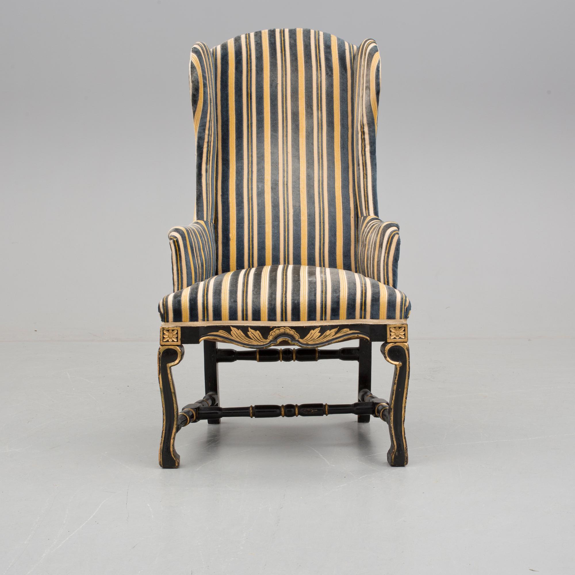 FÅTÖLJ, senbarock, 1700-tal.