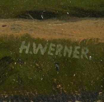 OKÄND KONSTNÄR, olja på duk, sign H. Werner.