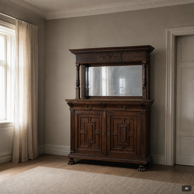 Cabinet, baroque style around the year 1900.