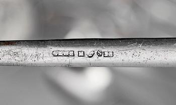 PARTI SILVER, 11 delar, bl a GEWE, Malmö, 1944. Tot vikt ca 431 g.