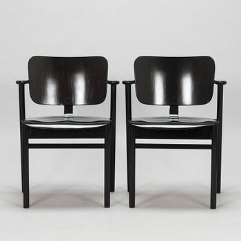 Ilmari Tapiovaara, a set of four mid-20th-century 'Domus' chairs, for Keravan Puutoellisuus, Finland.