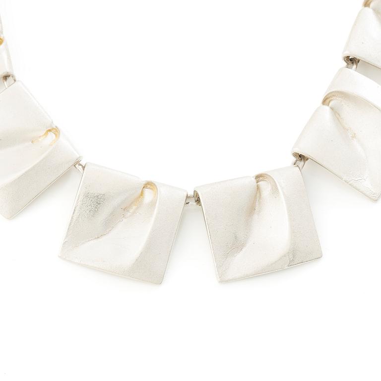 Björn Weckström, “Planetoid Valleys” necklace, sterling silver, Finland, 1973.