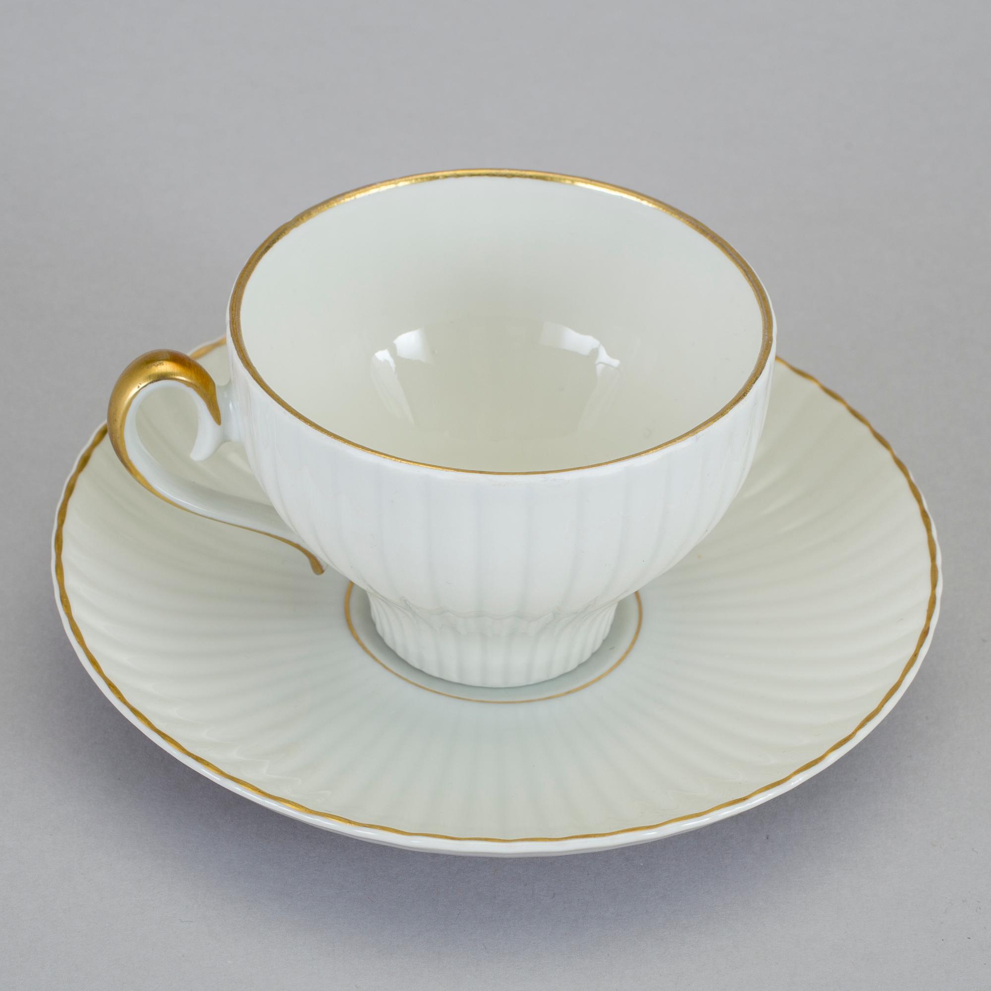 ARTHUR PERCY, Karlskrona porslinsfabrik, kaffeservis "Casablanca" 23 delar, 1940-/50-tal.