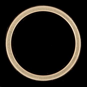 RING, slät, 18k guld. Vikt 18g.