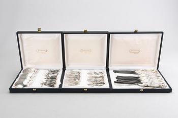 A 36 part 'Olga' silver cutlery, GAB, Eskilstuna, 1988/89.