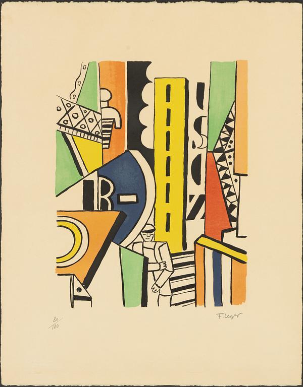 Fernand Léger, efter, "L'Homme dans la Ville" ur sviten "La Ville".