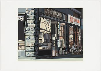 Richard Estes, "Nass Linoleum," from the portfolio "Urban Lanscapes",