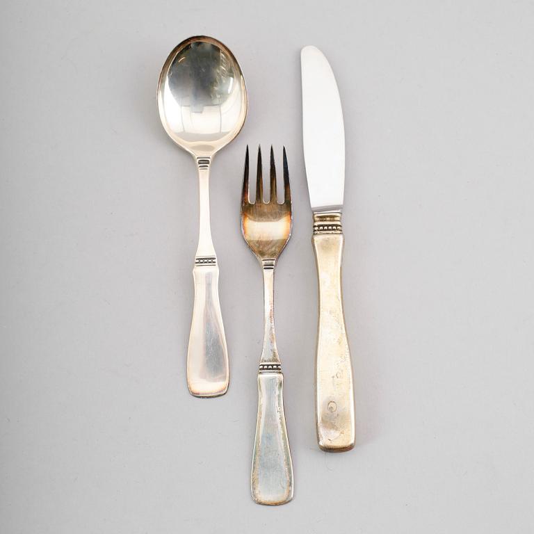 BESTICK, 24 delar, silver, "Uppsala", MGAB, Uppsala 1960-tal. Vikt ca 887 gram.