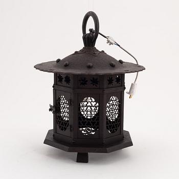 A Japanese octagonal shaped iron lantern, presumably first half of the 20th Century.