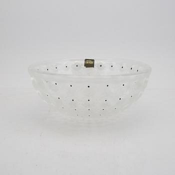 René Lalique, bowl "Nemours", France, second half of the 20th century cast glass.