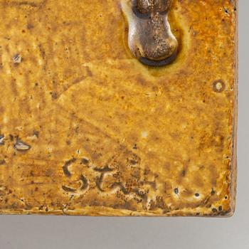 STIG LINDBERG, relief, stoneware, Gustavsberg. Signed.