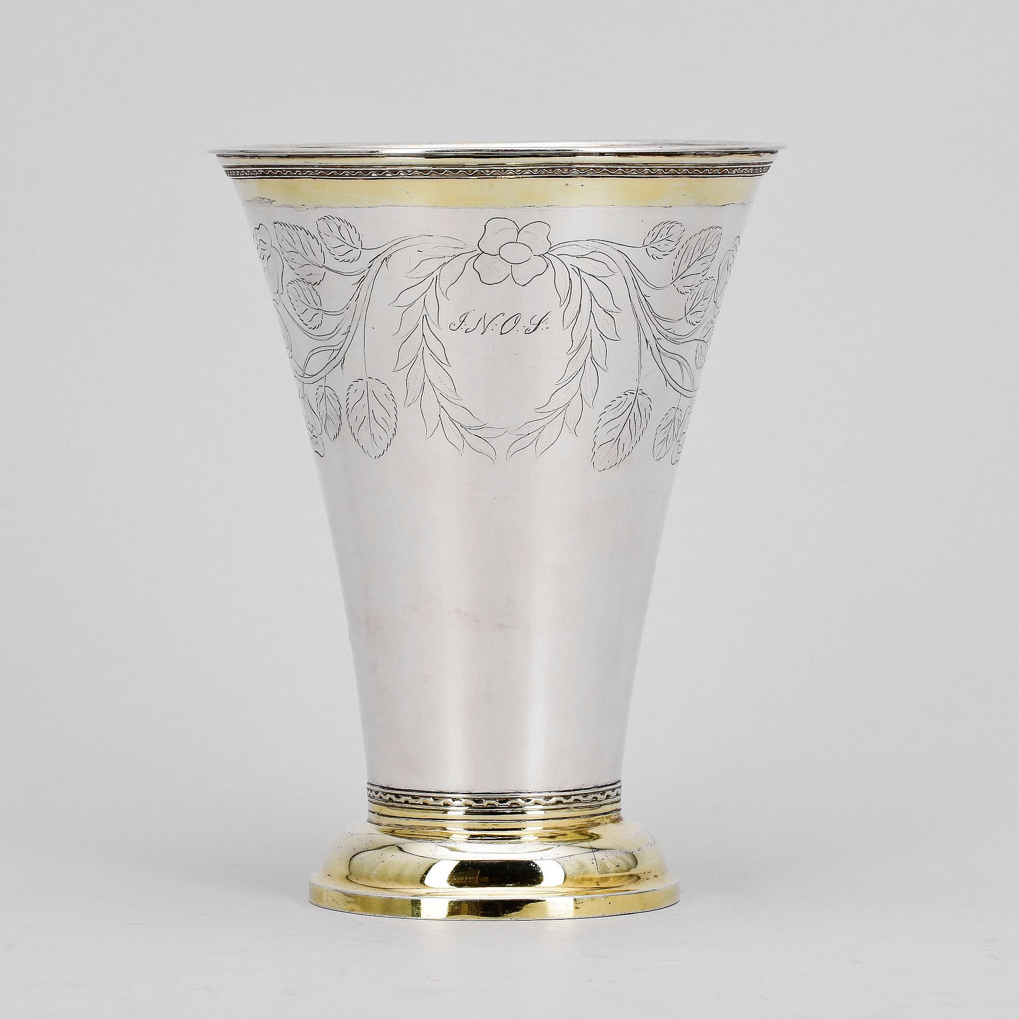 BÄGARE, silver, Diedrich Schvart Karlskrona 1797. Vikt ca 430 gram.