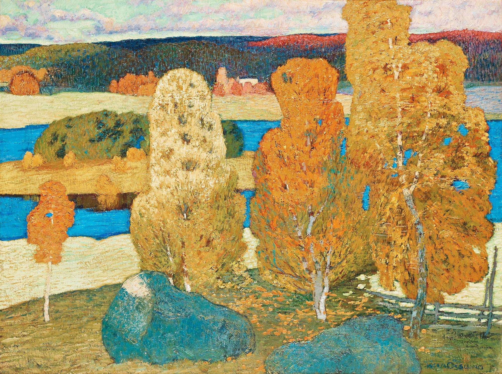 Helmer Osslund, "Höstdag, Fränsta" (Autumn Day, Fränsta).