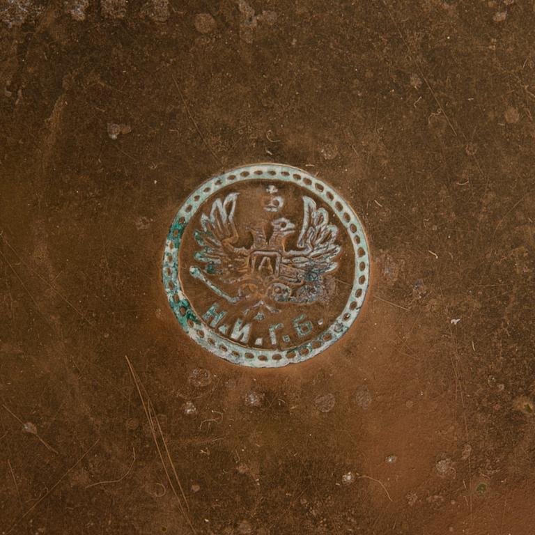 SAMOVAR, mässing, Tula, 1800-talets slut.