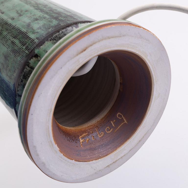 Berndt Friberg, bordslampa, stengods, Gustavsbergs studio 1965.