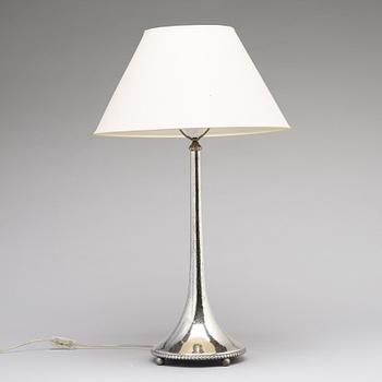 K ANDERSSON, a silver table lamp, Stockholm, 1925.