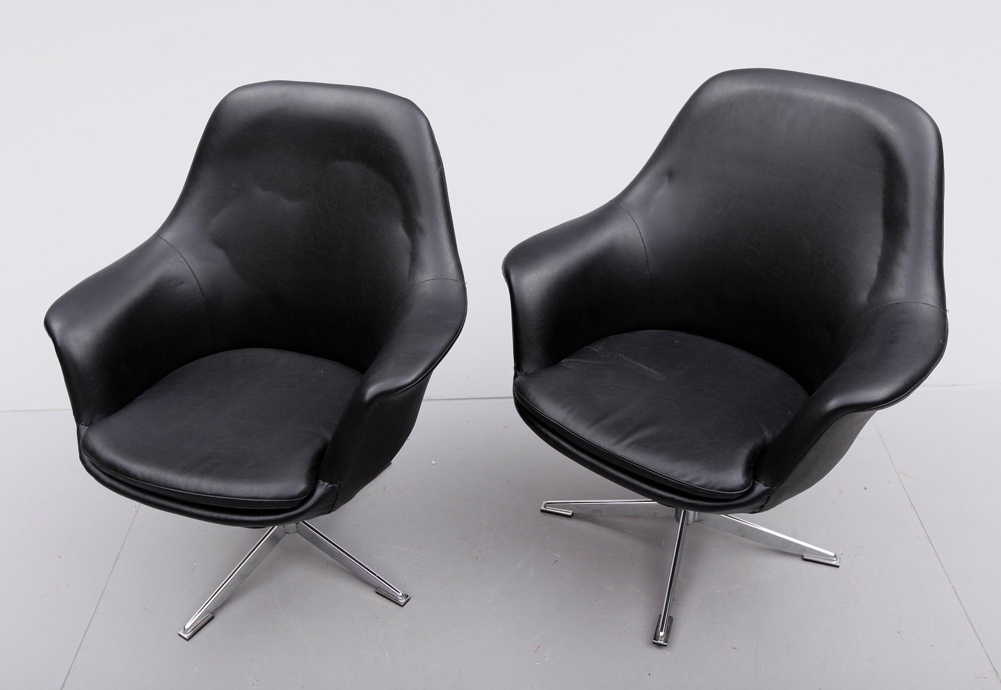 FÅTÖLJER, 1 par, 1960-tal.