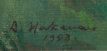 AALE HAKAVA (FINLAND), olja på duk, sign. och dat. 1953.
