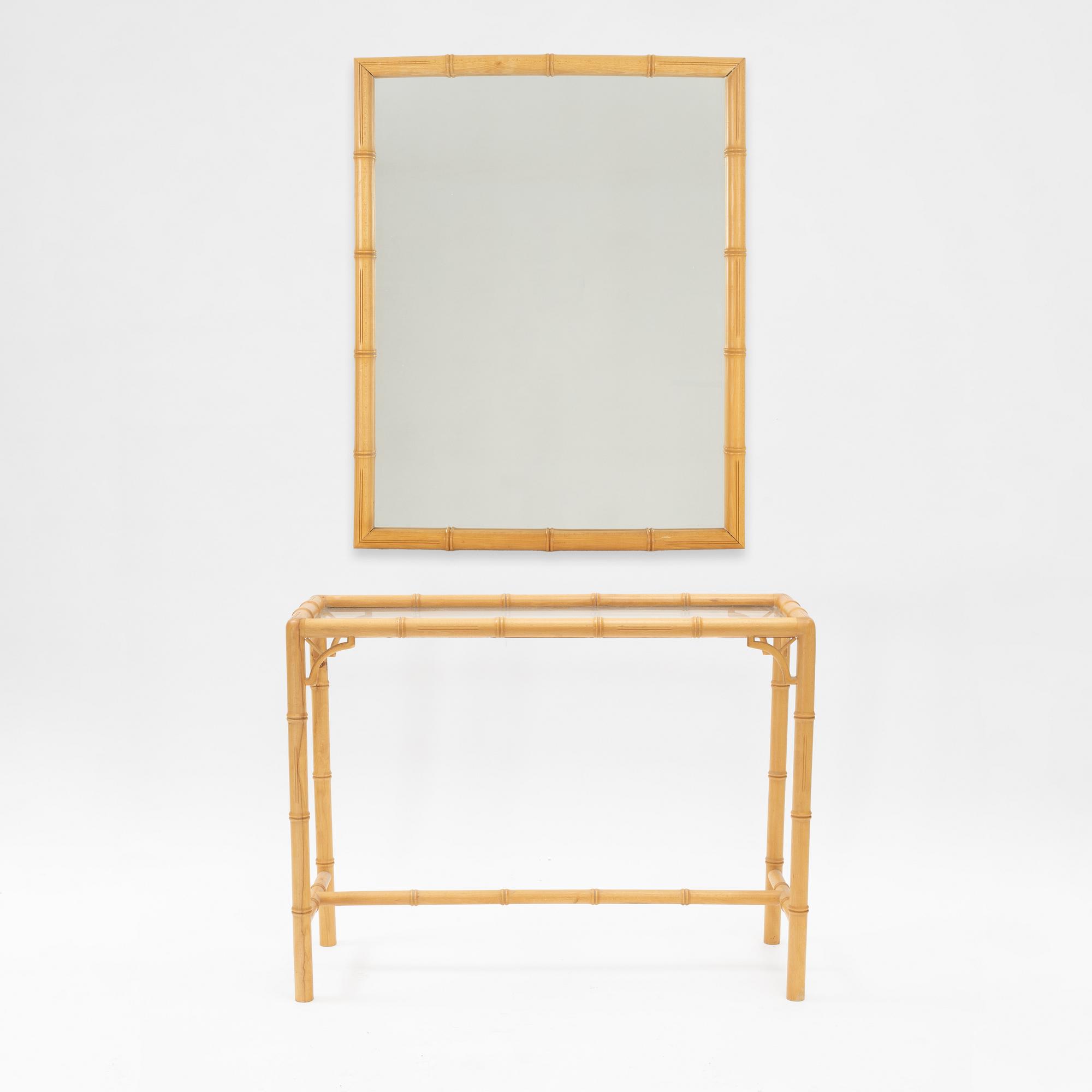 A mirror and table, second half of the 20th century.