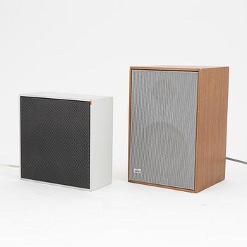 Dieter Rams, two speakers, model 'L 01' and 'L 300', Braun, 1959 and 1965.