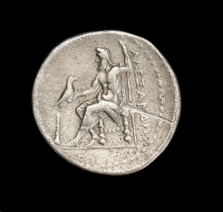 MYNT, silver. Alexander III (den Store). Grekland, ca 17 gram.