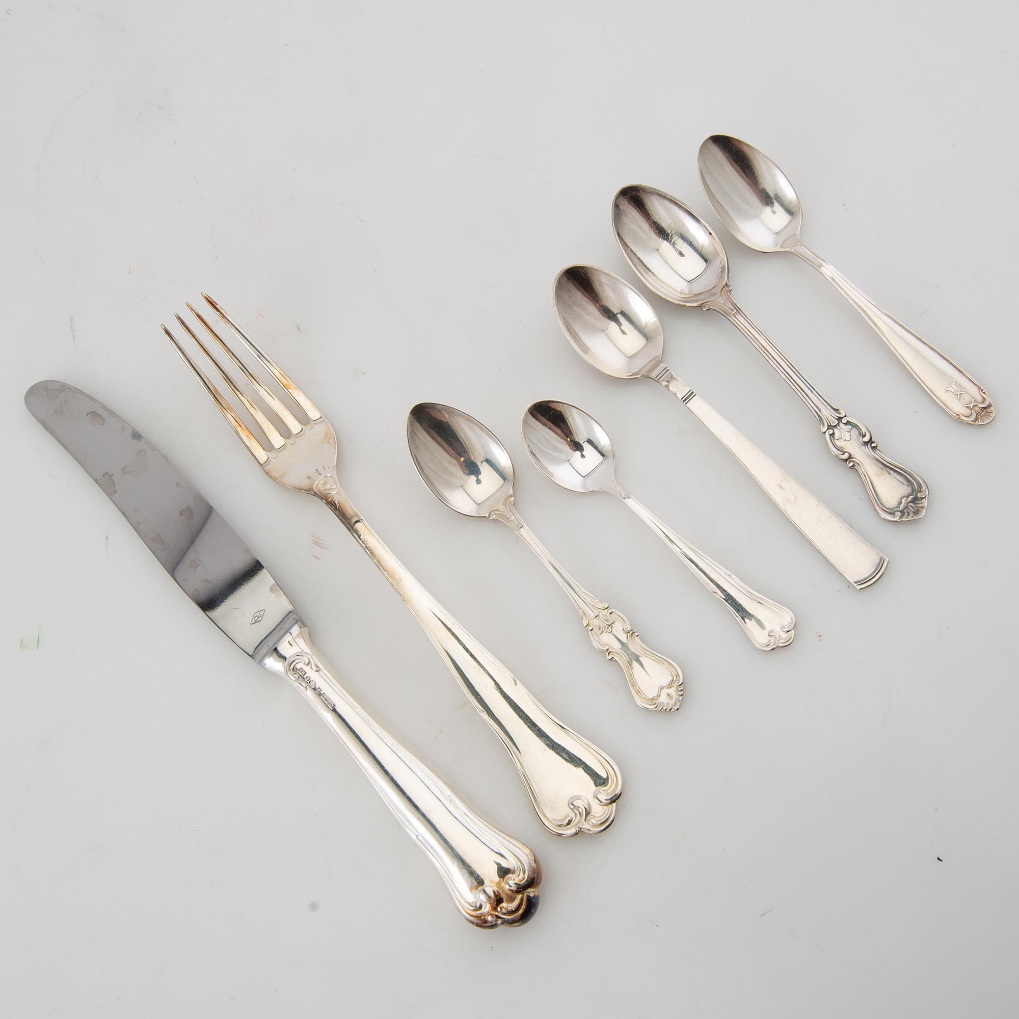 Cutlery service, 69 pieces, partly "Symphony" silver MEMA, Lidköping 1957-67.