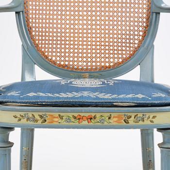 Carl Malmsten, a pair of Swedish Grace chairs, cabinetmaker Albin Johansson, Stockholm, for Villa Kvikkjokk, 1927.