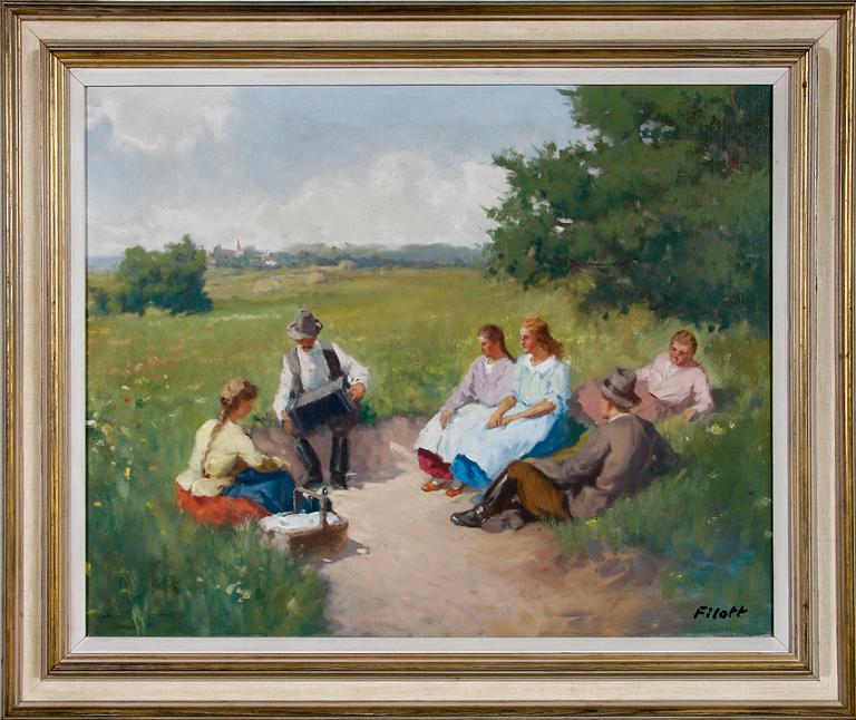 OKÄND KONSTNÄR, olja på duk. Sign. 1900-tal.