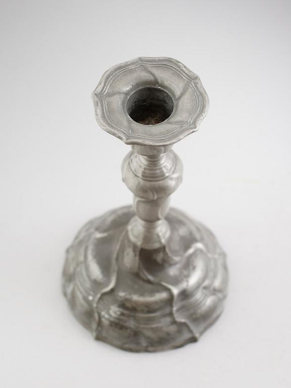 LJUSSTAKE, tenn, Johan Gustaf Ryman, Stockholm 1771.