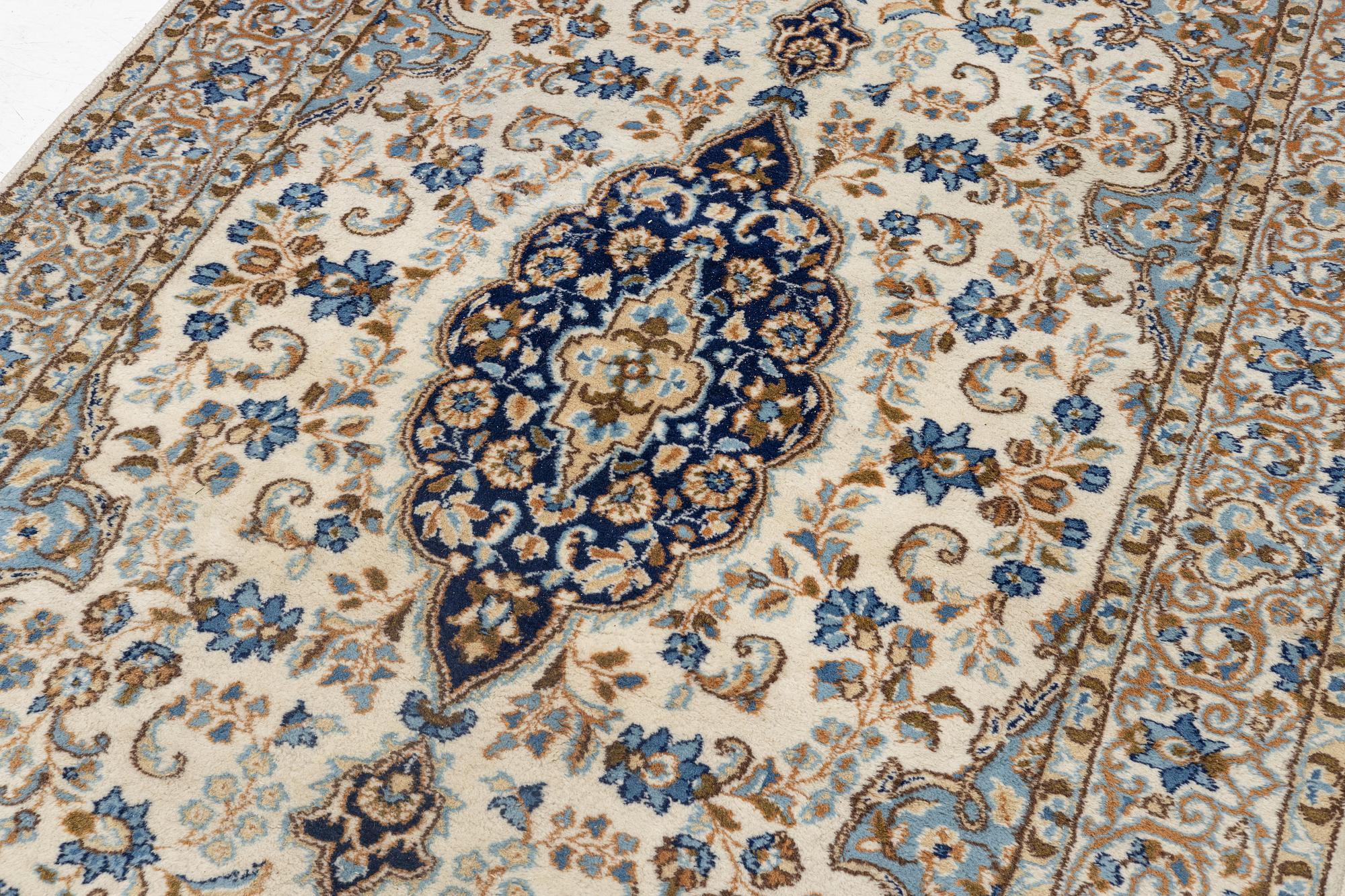 Rug, Nain, part silk, approx. 245 x 150 cm.