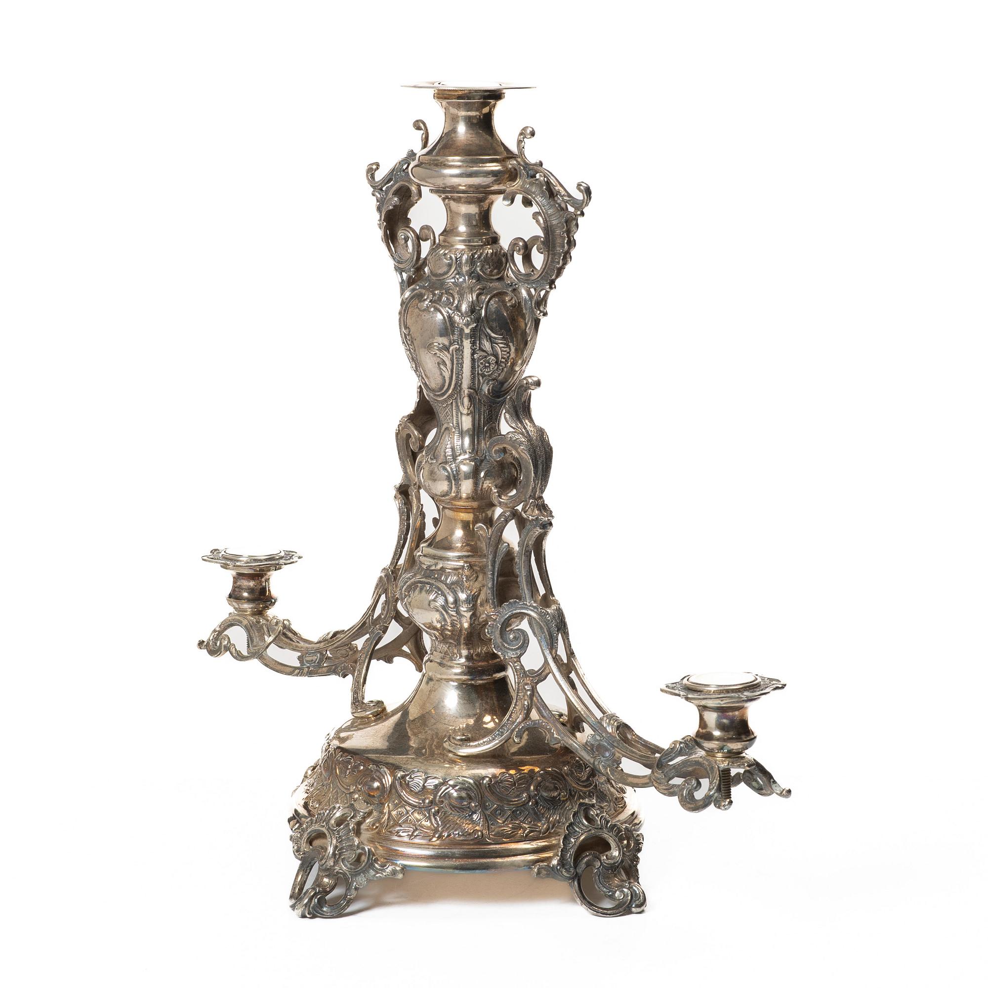 Bordsuppsats, sterlingsilver, rokokostil, 1900-tal.