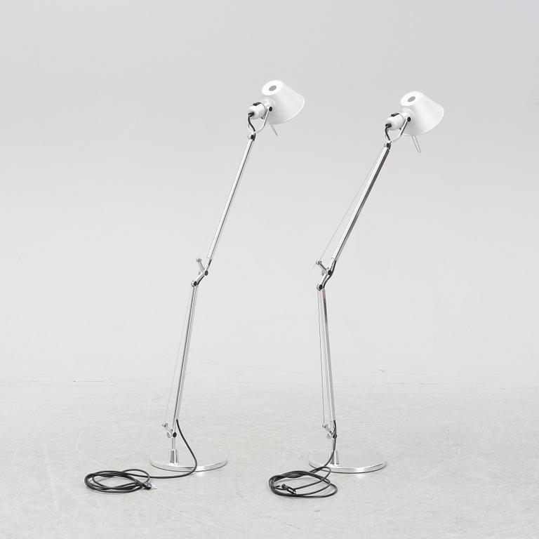Michele De Lucchi & Giancarlo Fassina, a pair of 'Tolomeo' table lights, Artemide, Italy.