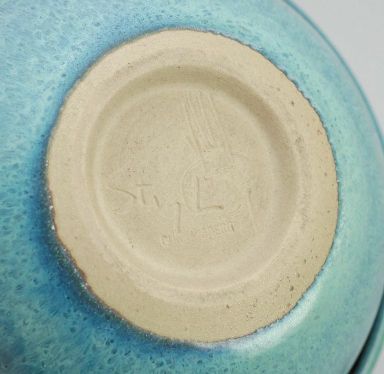 PARTI KERAMIK, 4 delar, bla "Domino", Stig Lindberg, Gustavsberg, 1900-tal.