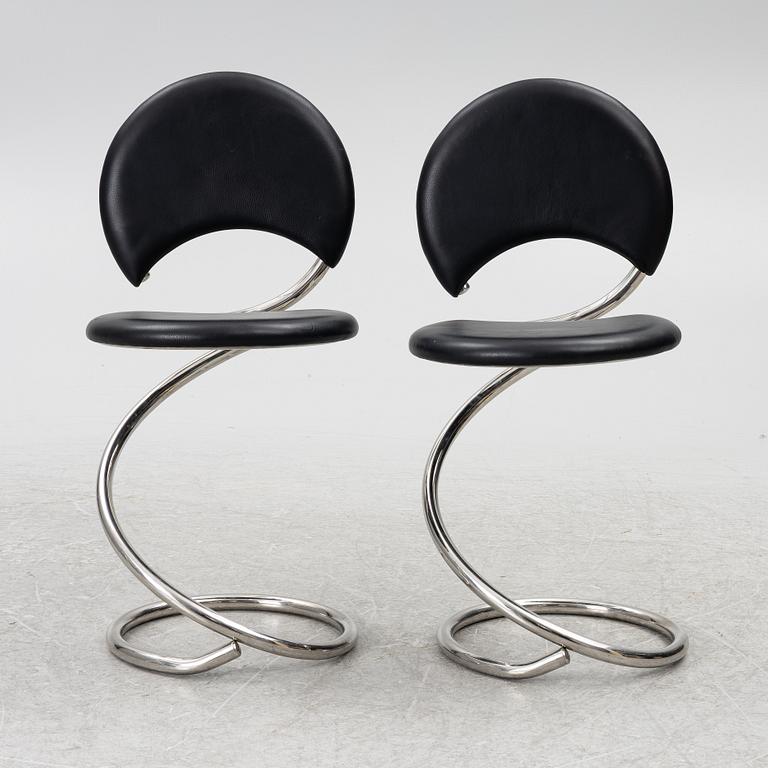 Poul Henningsen, a pair of 'Snake' chairs, Denmark.
