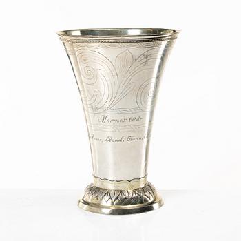 Olof Peter Almén, bägare, silver,Hedemora, 1809.