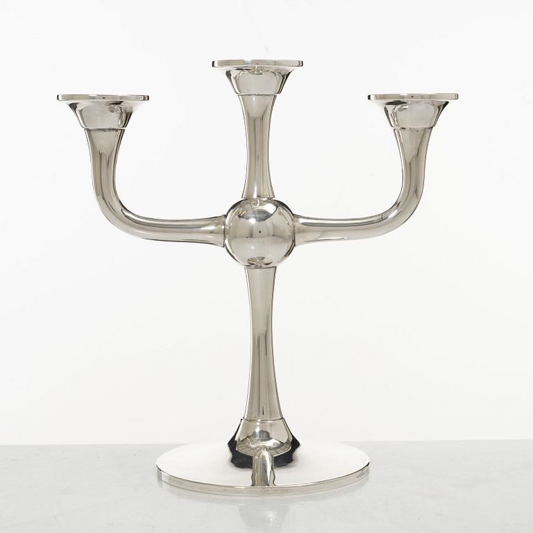 Candelabrum, silver, Karl J Ottesen, Norway, late 20th century.
